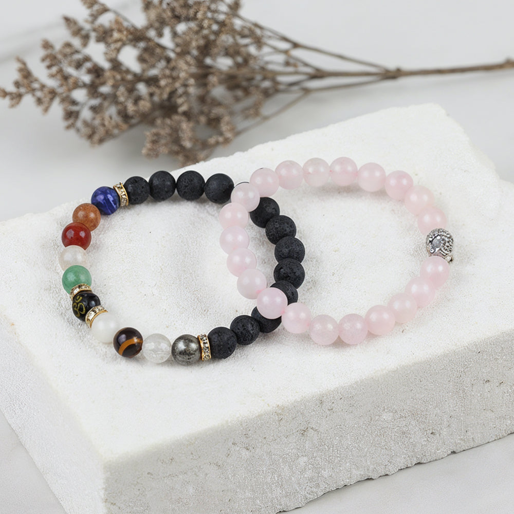 Navgrah Bracelet & Rose Quartz Bracelet