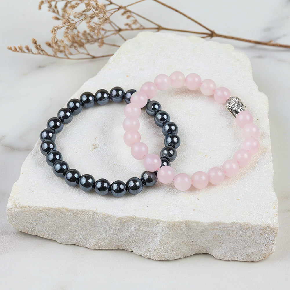 Rose Quartz Bracelet & The Real Money Magnet Bracelet
