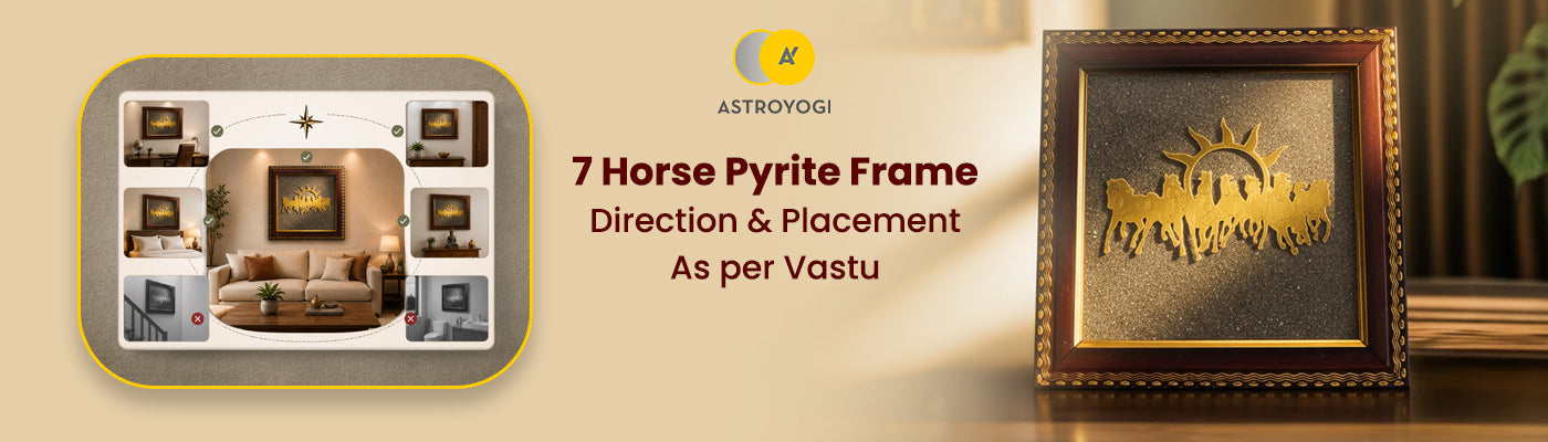 7 Horse Pyrite Frame Direction