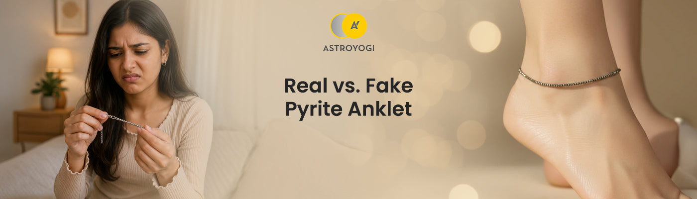Real vs. Fake Pyrite Anklet