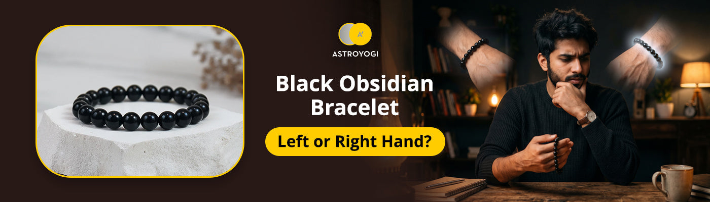 Black Obsidian Bracelet: Left or Right Hand