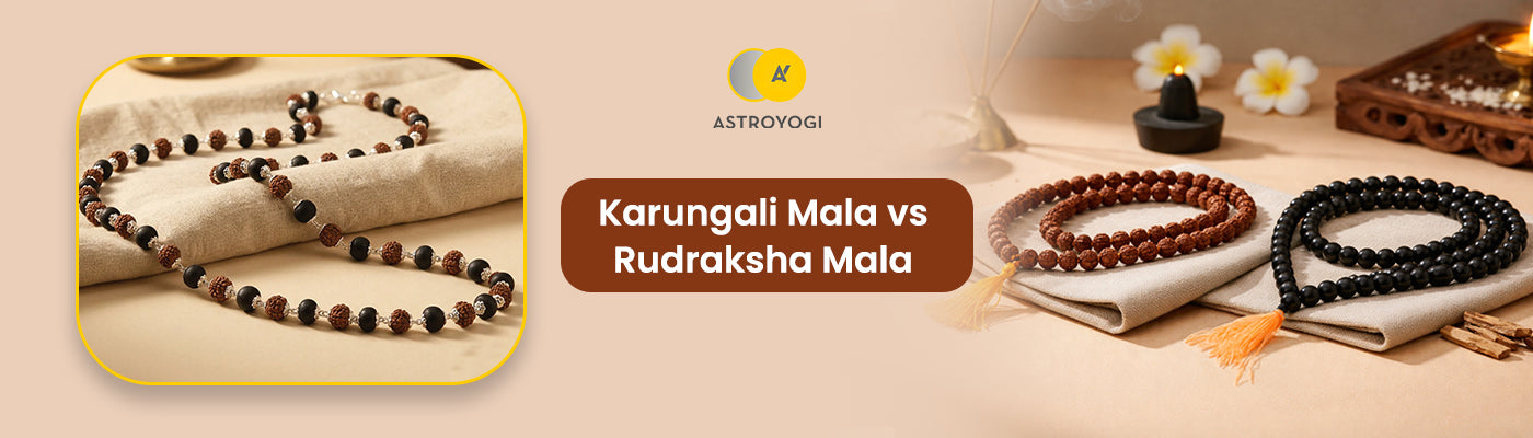 Karungali Mala vs Rudraksha Mala