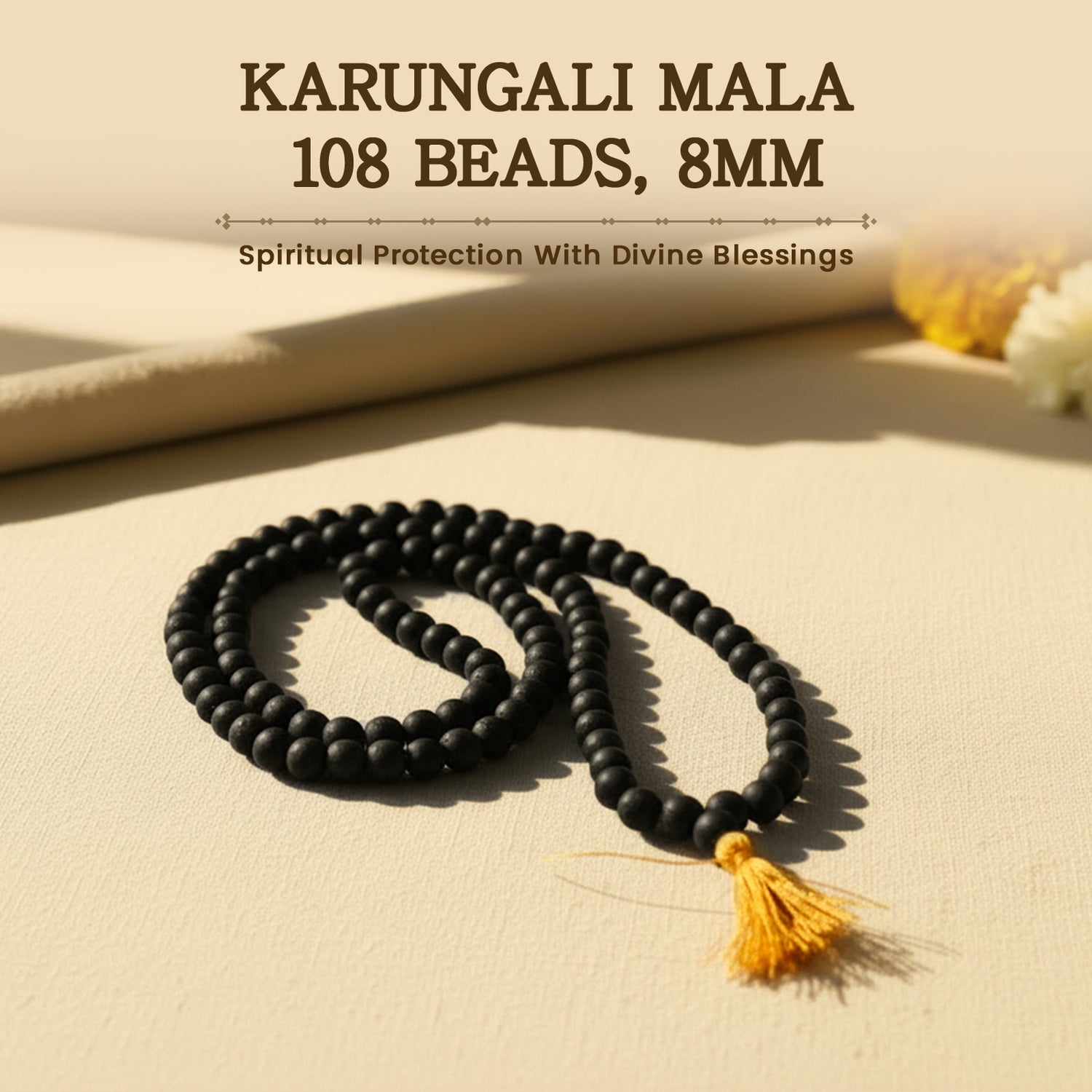 Karungali Mala - 108 Beads, 8mm