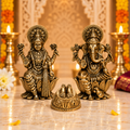 3-In-1 Brass Set for Wealth & Blessings