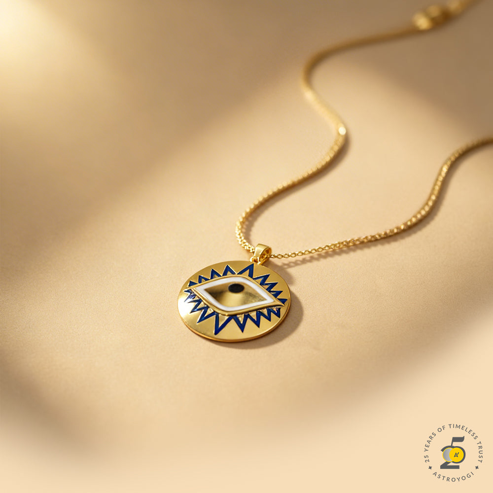 Gold Plated Evil Eye Pendant