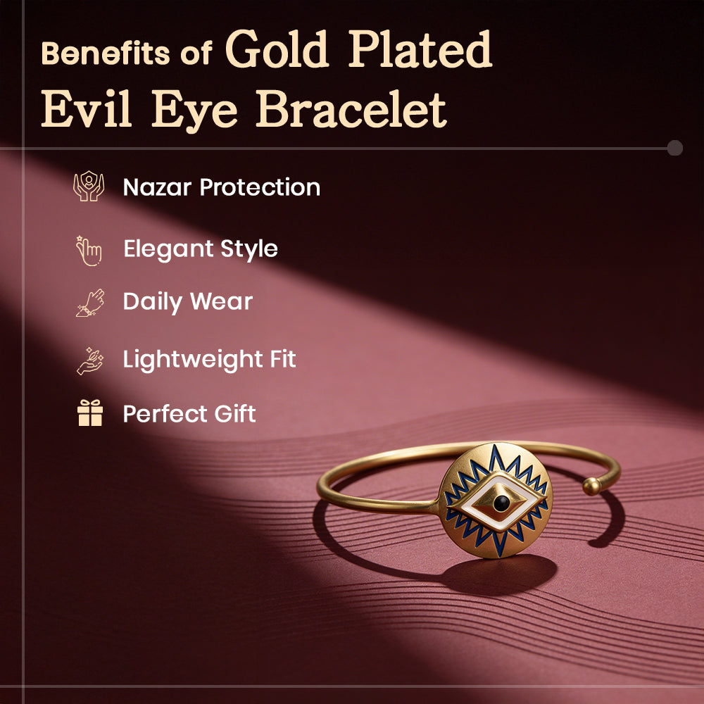 Gold Plated Evil Eye Bracelet