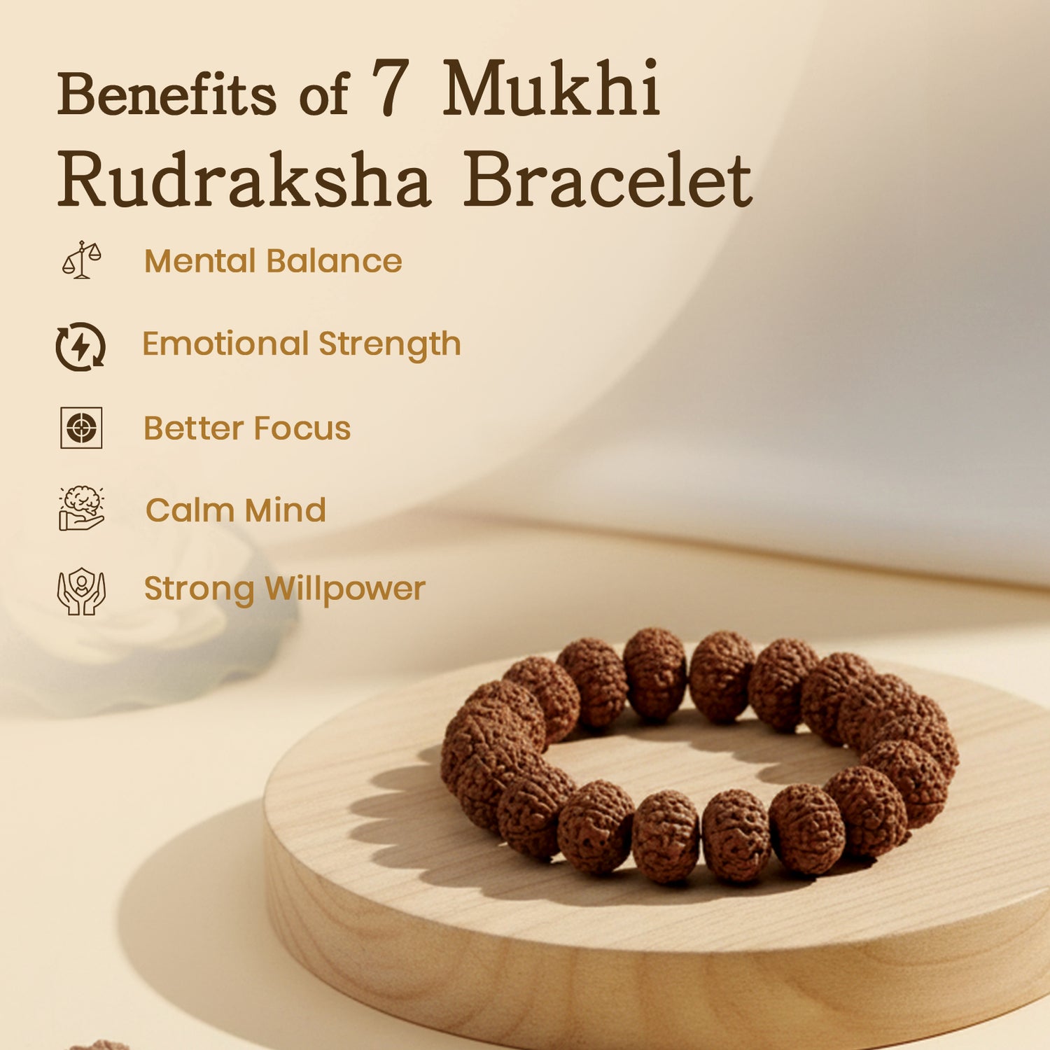 7 Mukhi Rudraksha Bracelet