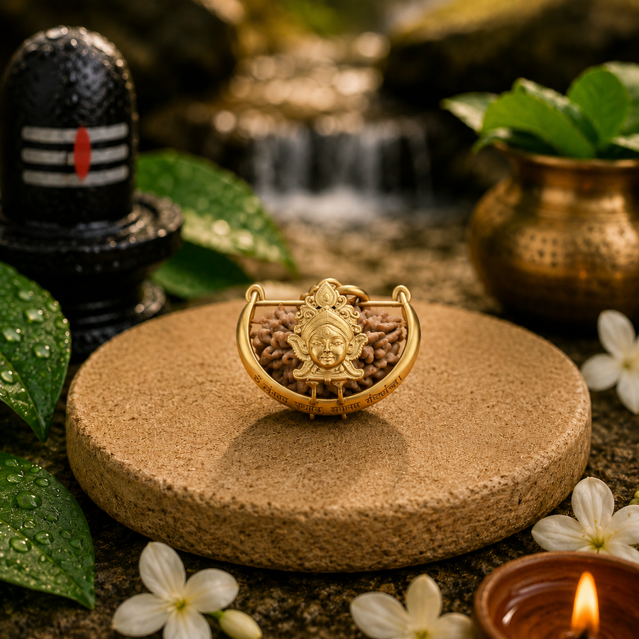 1 Mukhi Rudraksha Pendant with Mantra