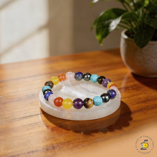 7 Chakra Bracelet with Charging Plate