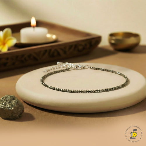 Raw Pyrite Anklet