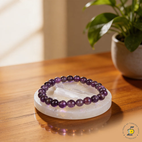 Amethyst Bracelet with Charging Plate