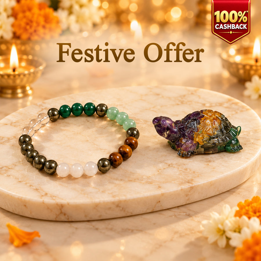 Dhan Yog Bracelet & Vastu Dhan Yog Tortoise Combo