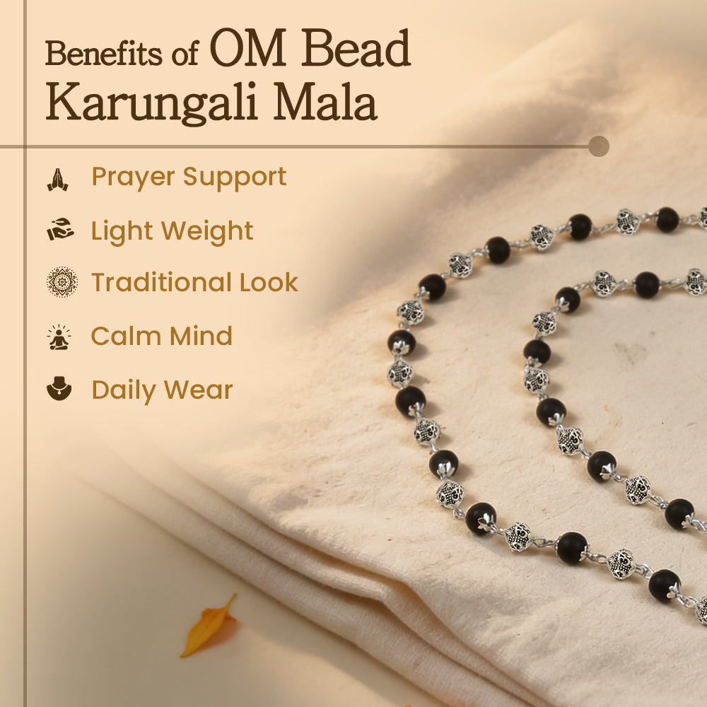 OM Bead Karungali Mala