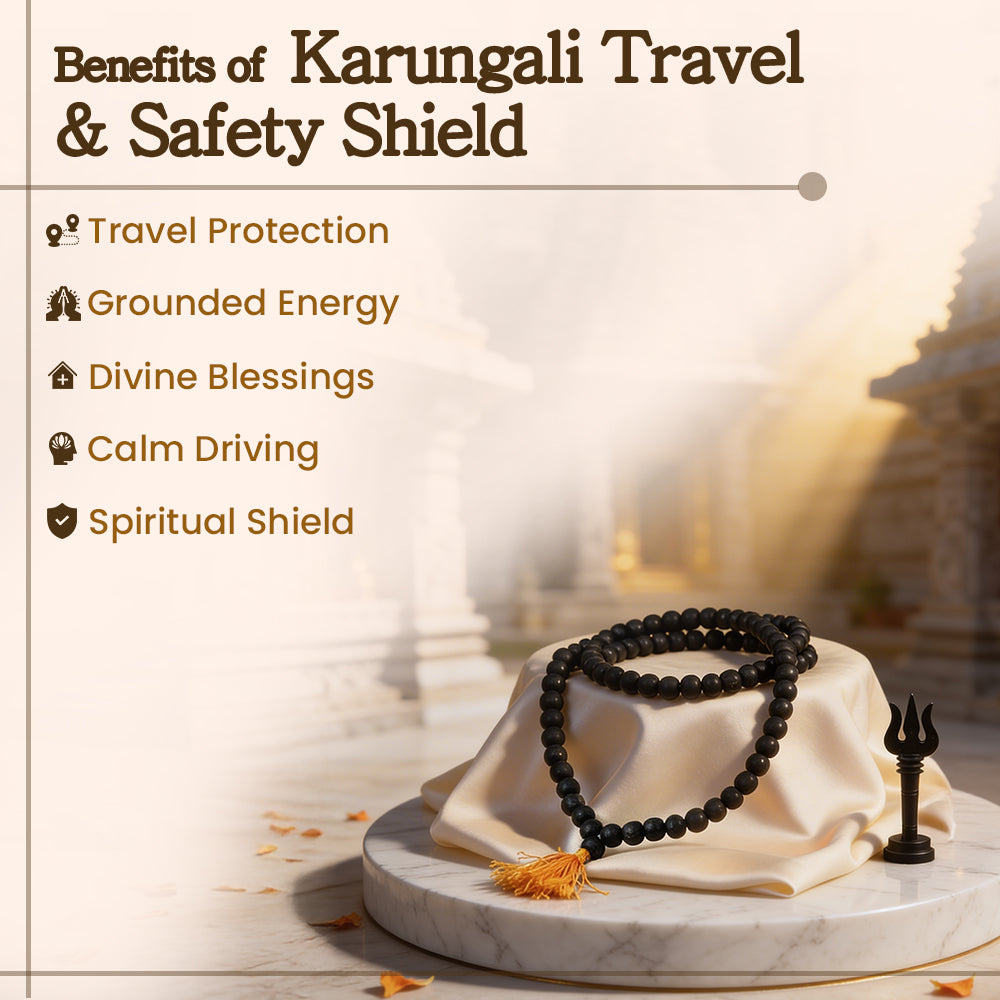 Karungali Mala and Trishul Travel Blessing