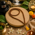 5 Mukhi Rudraksha Mala - 108 Beads, 8mm