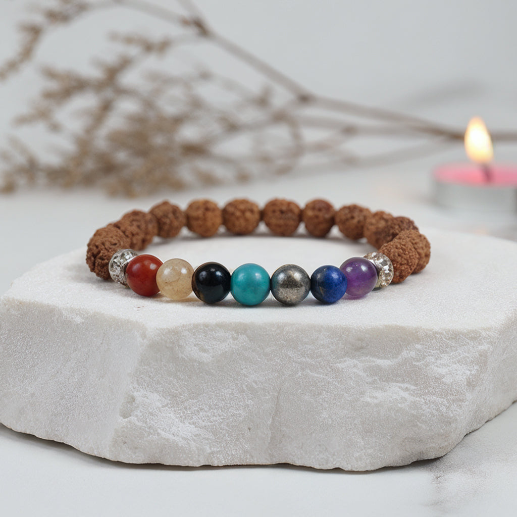 7 Chakra Rudraksha Bracelet