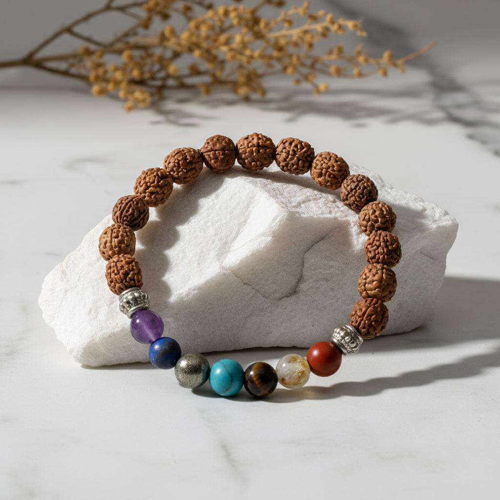7 Chakra Rudraksha Bracelet
