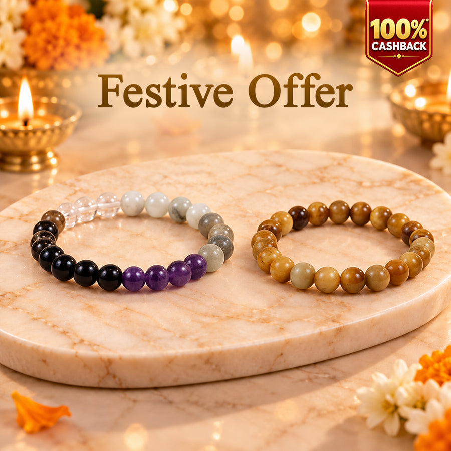Cat's Eye Bracelet & Rahu Ketu Bracelet Combo