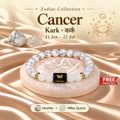 Cancer Bracelet with FREE Raw Selenite Plate