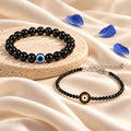 Evil Eye Bracelet with Black Obsidian Anklet