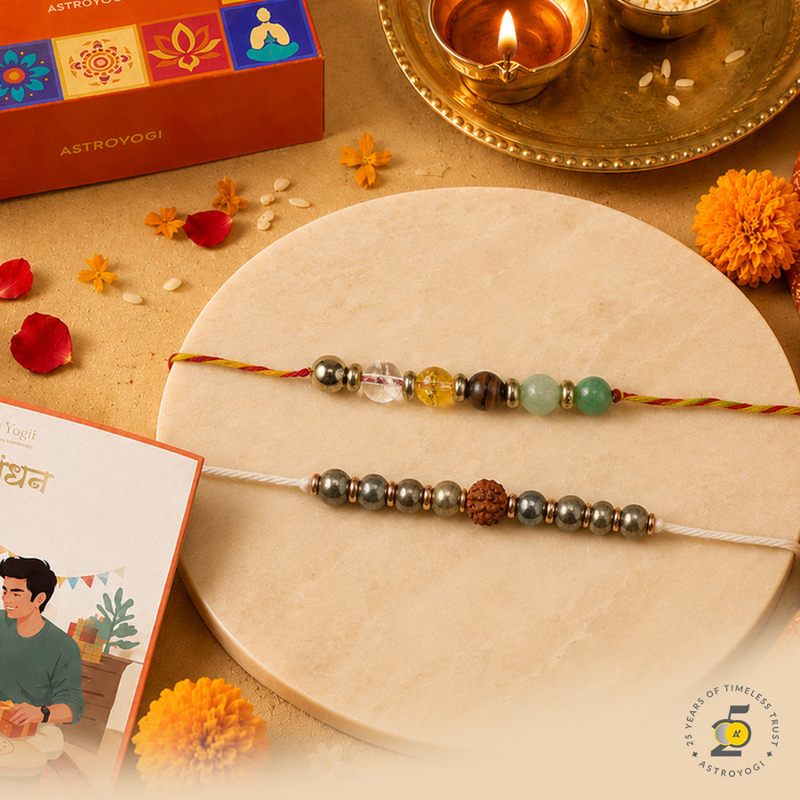 Dhan Vaibhav Rakhi Set