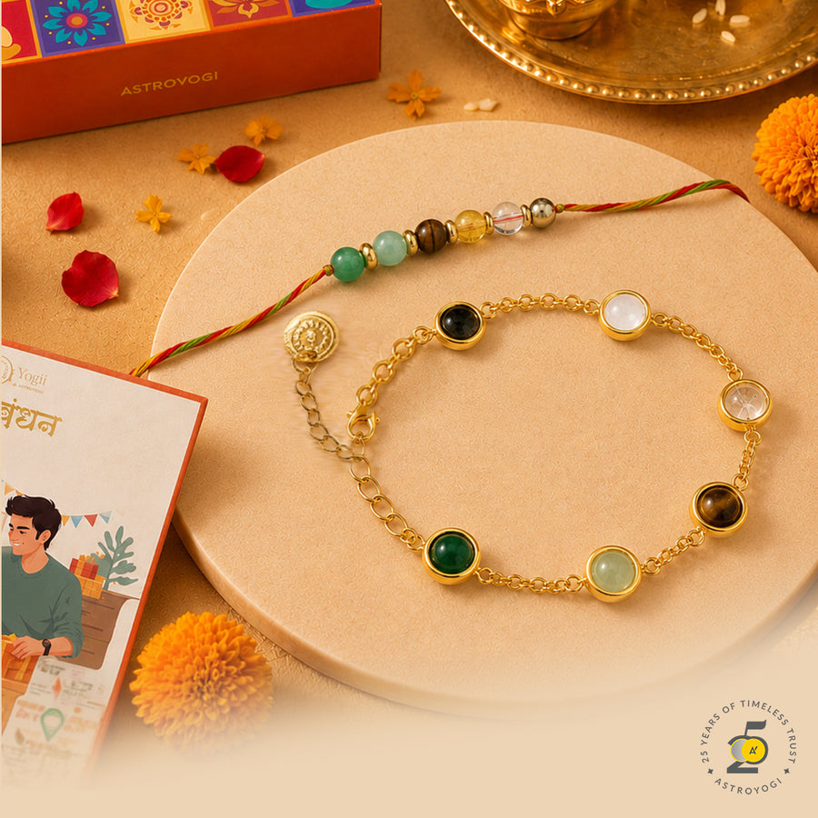 Bhaiya Bhabhi Dhan Yog Rakhi Set