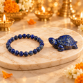 Lapis Lazuli Tortoise & Lapis Lazuli Bracelet