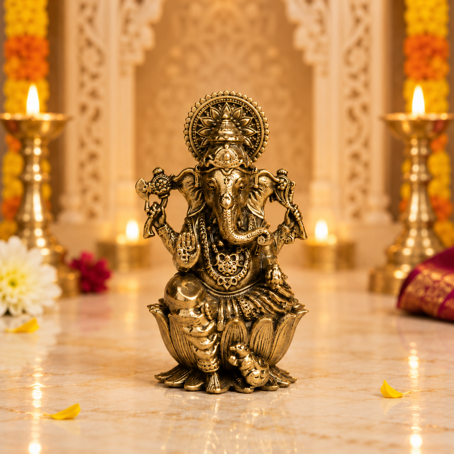 Pure Brass Ganesh Idol