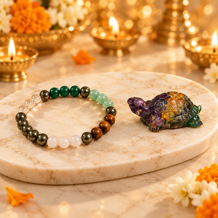 Dhan Yog Bracelet & Vastu Dhan Yog Tortoise Combo