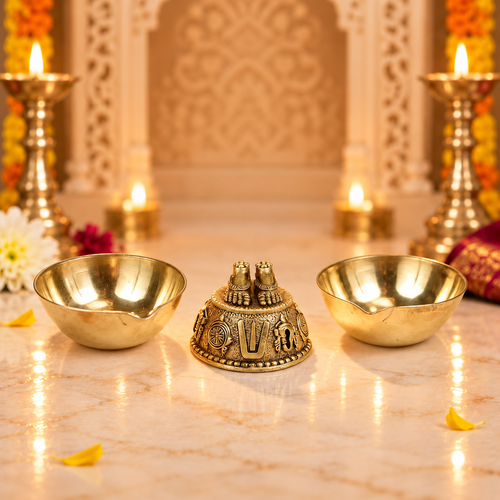 Dhan Vridhi Laxmi Charan & Diya Set