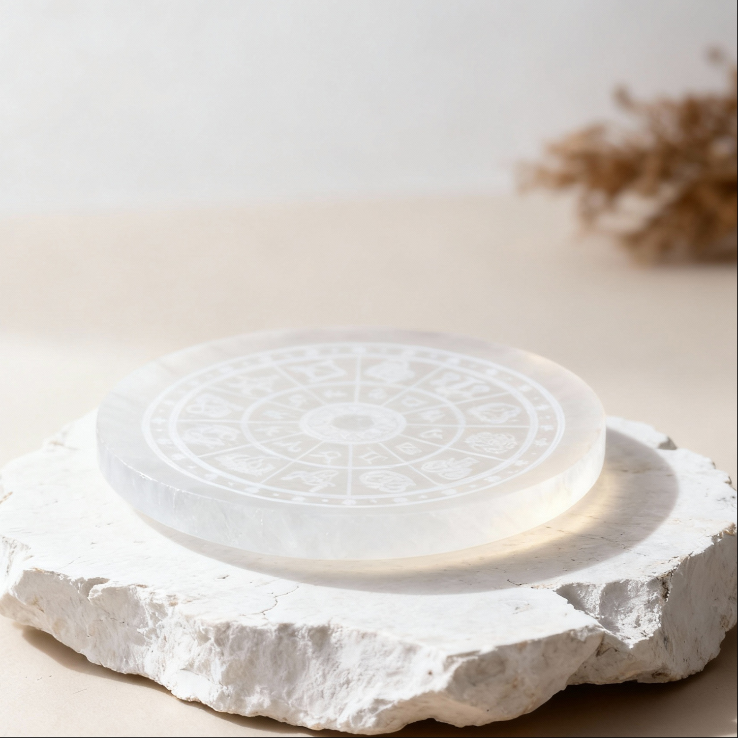 Selenite Charging Plate for Crystals