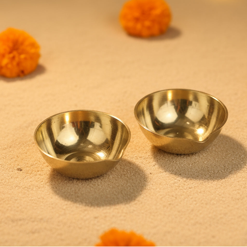 Brass Diya Set of 2