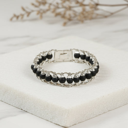 Silver Plated Karungali Bracelet