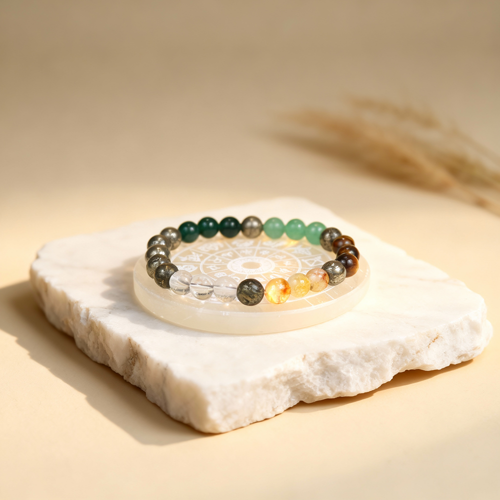 Dhan Yog Bracelet with Selenite Plate