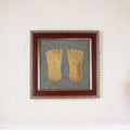 Lakshmi Ji Charan Paduka On Raw Pyrite Frame