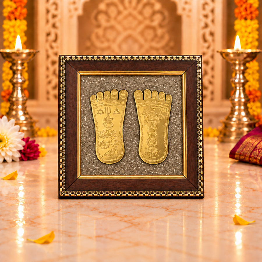 Laxmi Charan Paduka On Raw Pyrite Frame
