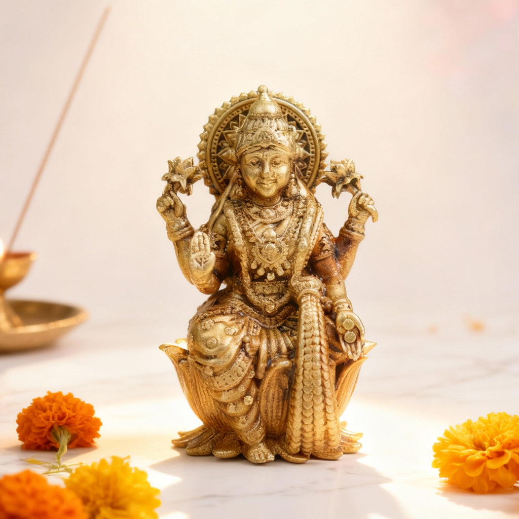 Brass Laxmi Idol