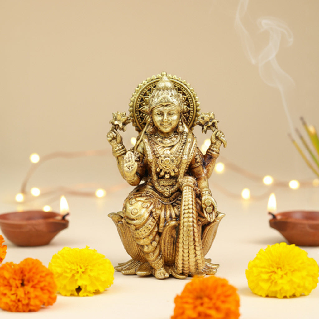 Brass Laxmi Idol