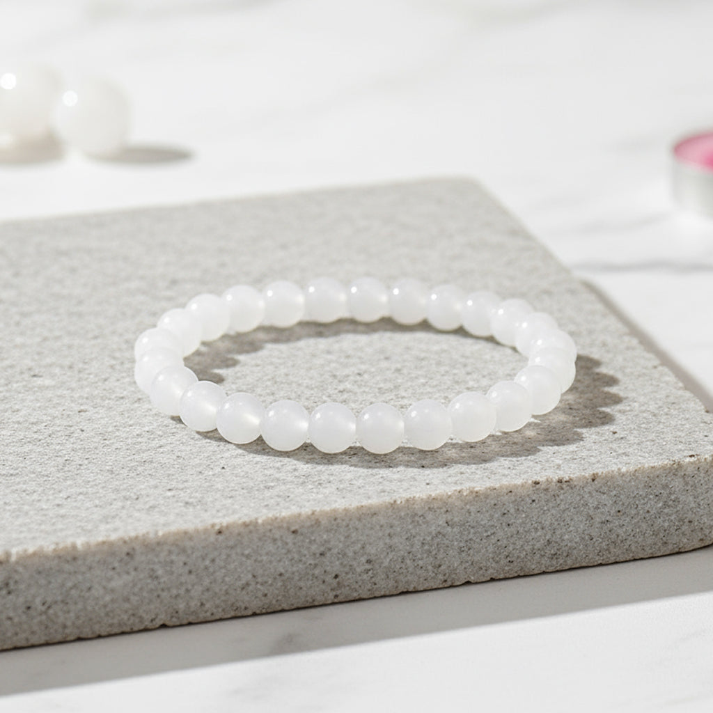 White Moonstone Bracelet