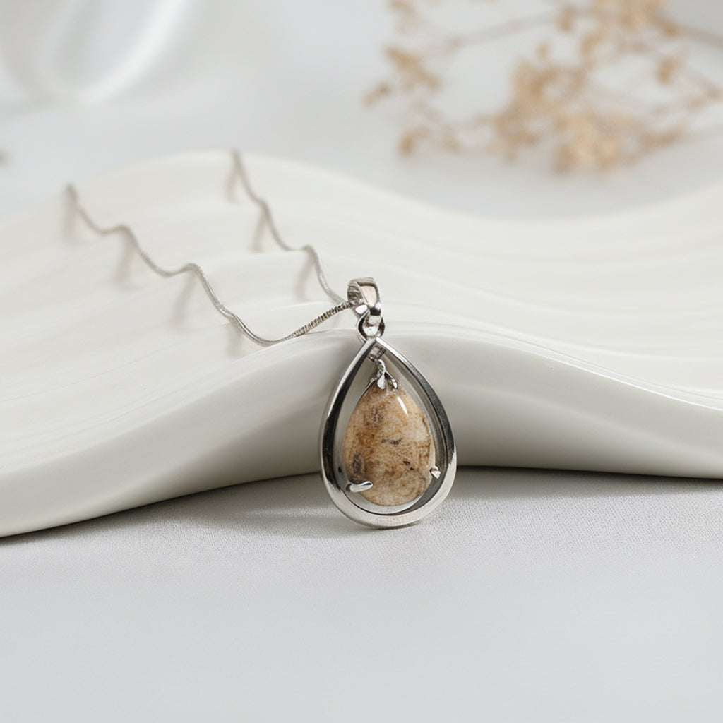 Buy Picture Jasper Pendant: The Stone of Earth's Story – Astroyogi Store