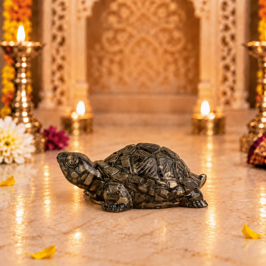 Pyrite Tortoise (Kachhua) for Money, Protection & Vastu