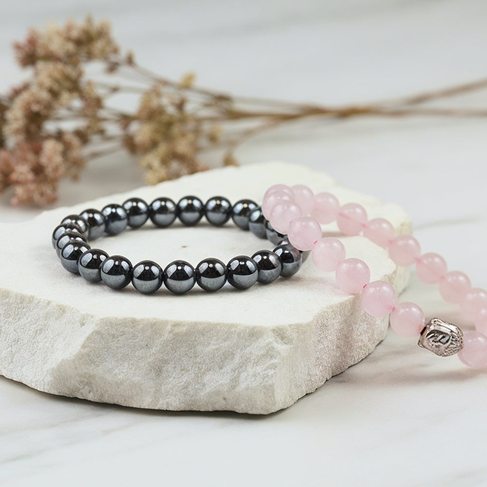 Rose Quartz Bracelet & The Real Money Magnet Bracelet