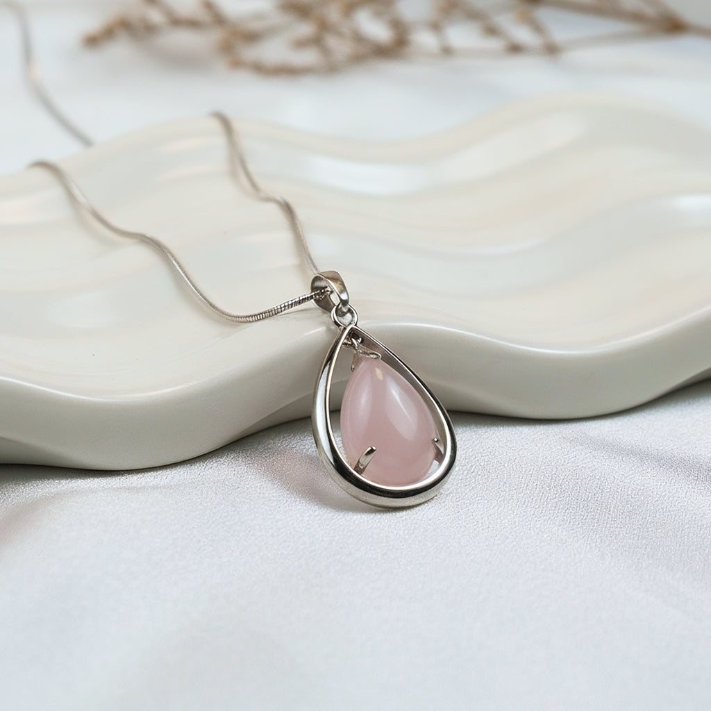 Rose Quartz Drop Pendant