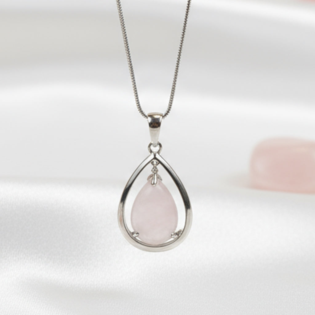 Rose Quartz Drop Pendant