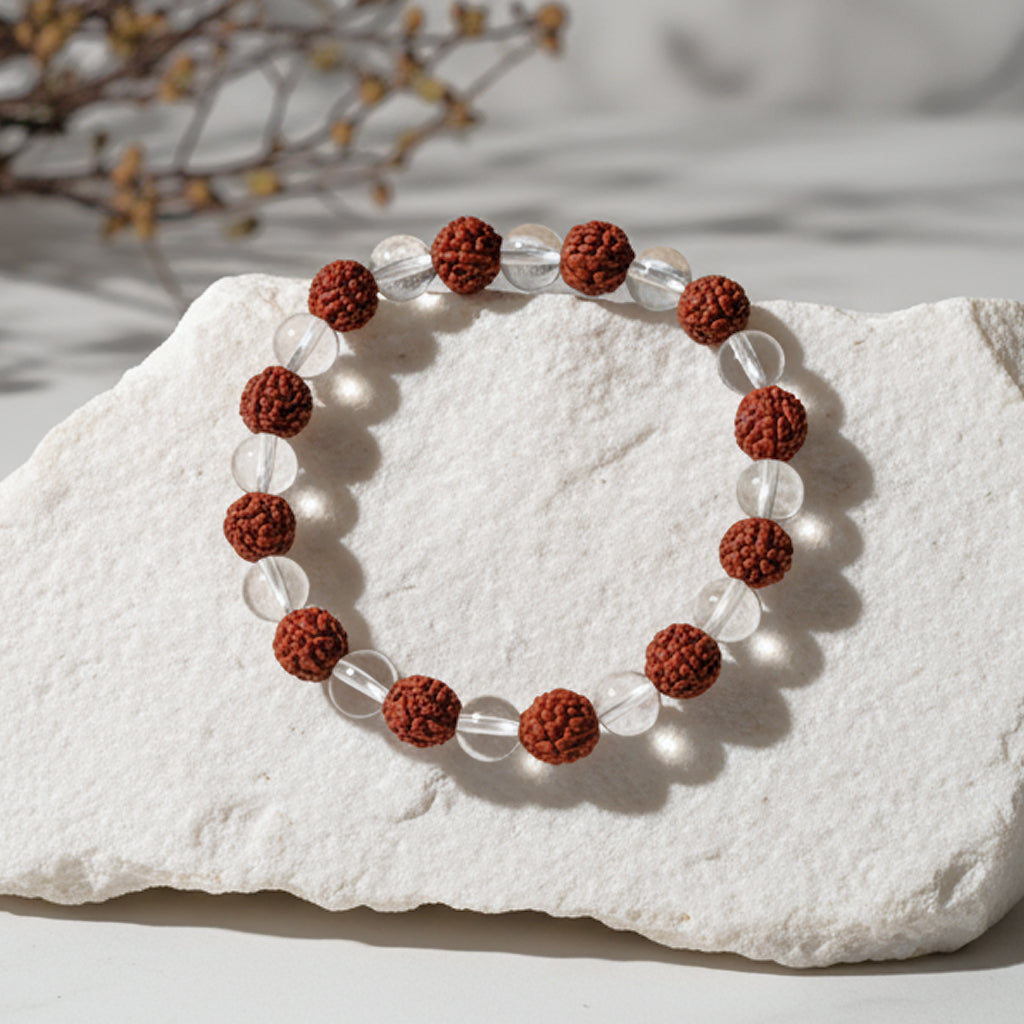 Sphatik Rudraksha Bracelet