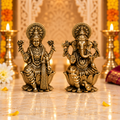 Brass Laxmi Ganesh Murti Set